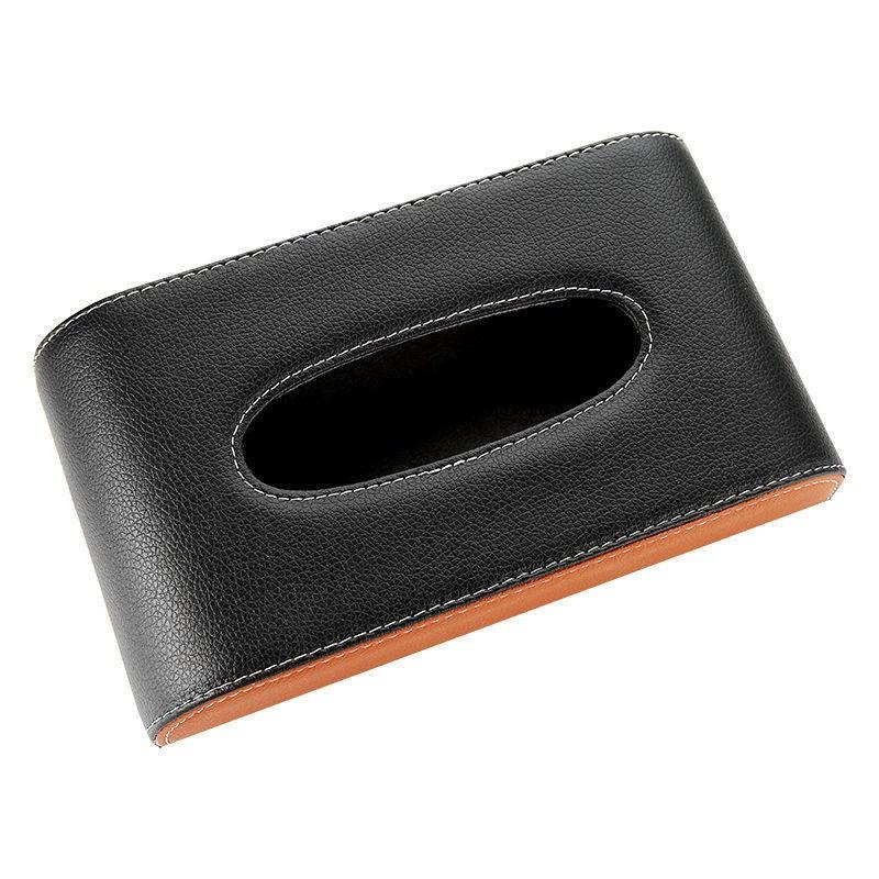 Car Tissue Holder Sun Visor Hanging Or Dashboard Mount Paper Towel Dispenser Auto Accessories Leather Case