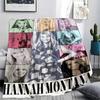 Miley Stewart Printed Flannel Blanket, Soft Throw for Bedroom Sofa, Washable, Fan Merchandise, Great Gift.