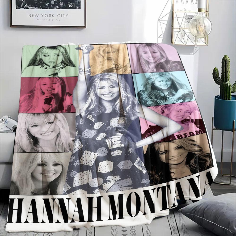 Miley Stewart Printed Flannel Blanket, Soft Throw for Bedroom Sofa, Washable, Fan Merchandise, Great Gift.