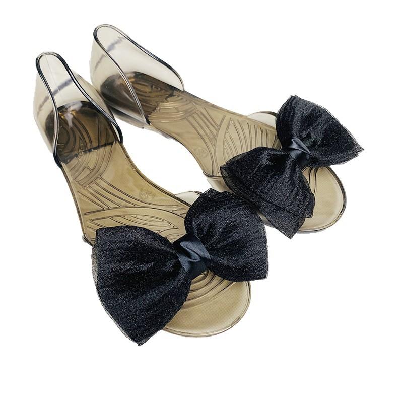 Y2Pvc Beach Fish Mouth Four Seasons Jelly Shoes Casual Flat Heel Non-Slip Shoes Fashion Outer Sandals