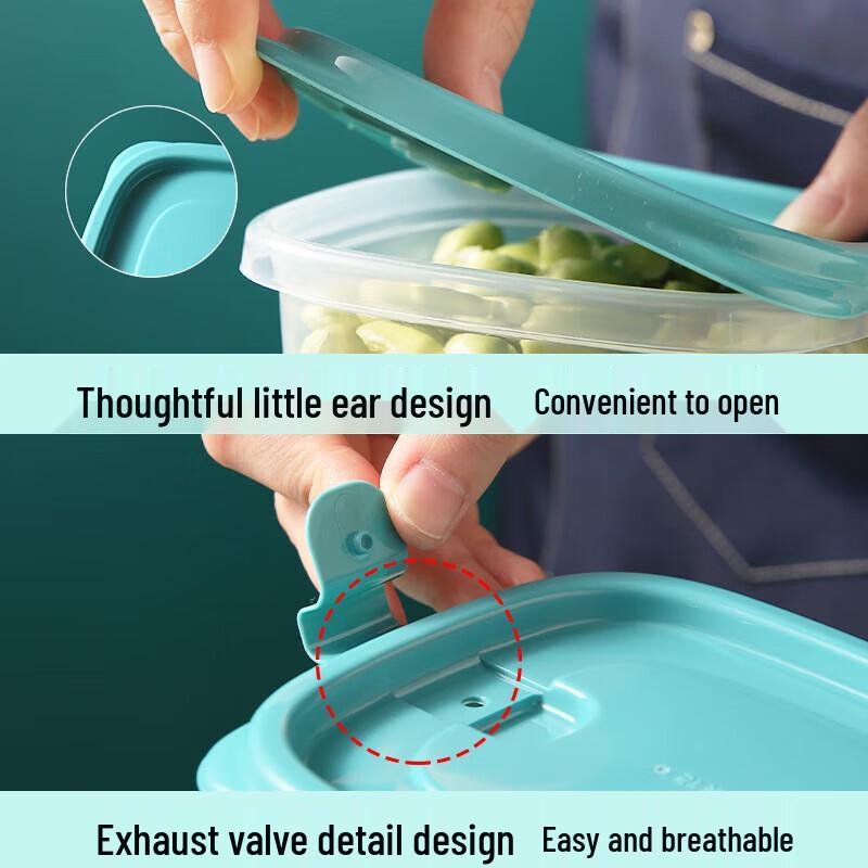CHAHUA 6-Pack Plastic Refrigerator Food Storage Containers