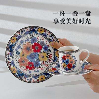 Bohemian Coffee Cup Couple Cup Ceramic Family Living Room Afternoon Tea Set With Drinking Water Coffee Cup Saucer Set