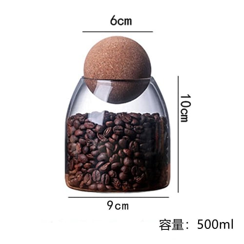Huiyu Glass Canister, 500ml-A1, Glass Storage Tank, Sealed Glass Jar, Storage Container, Airtight Can for Grains, Food Storage, Coffee Beans, Snacks,