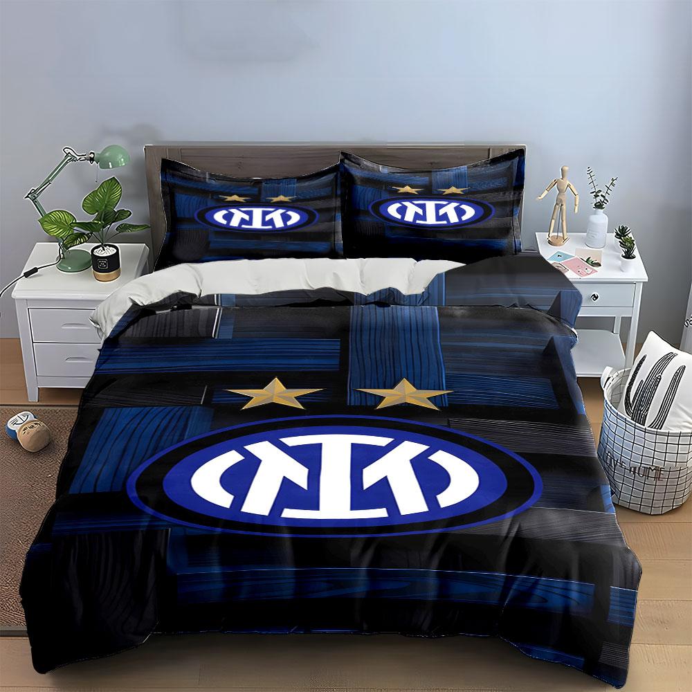 Strisce blu, stelle, stemma. Set lenzuola Set copripiumino Copripiumini Federe(1 * Copripiumino 2 * Federe senza imbottitura per piumino)