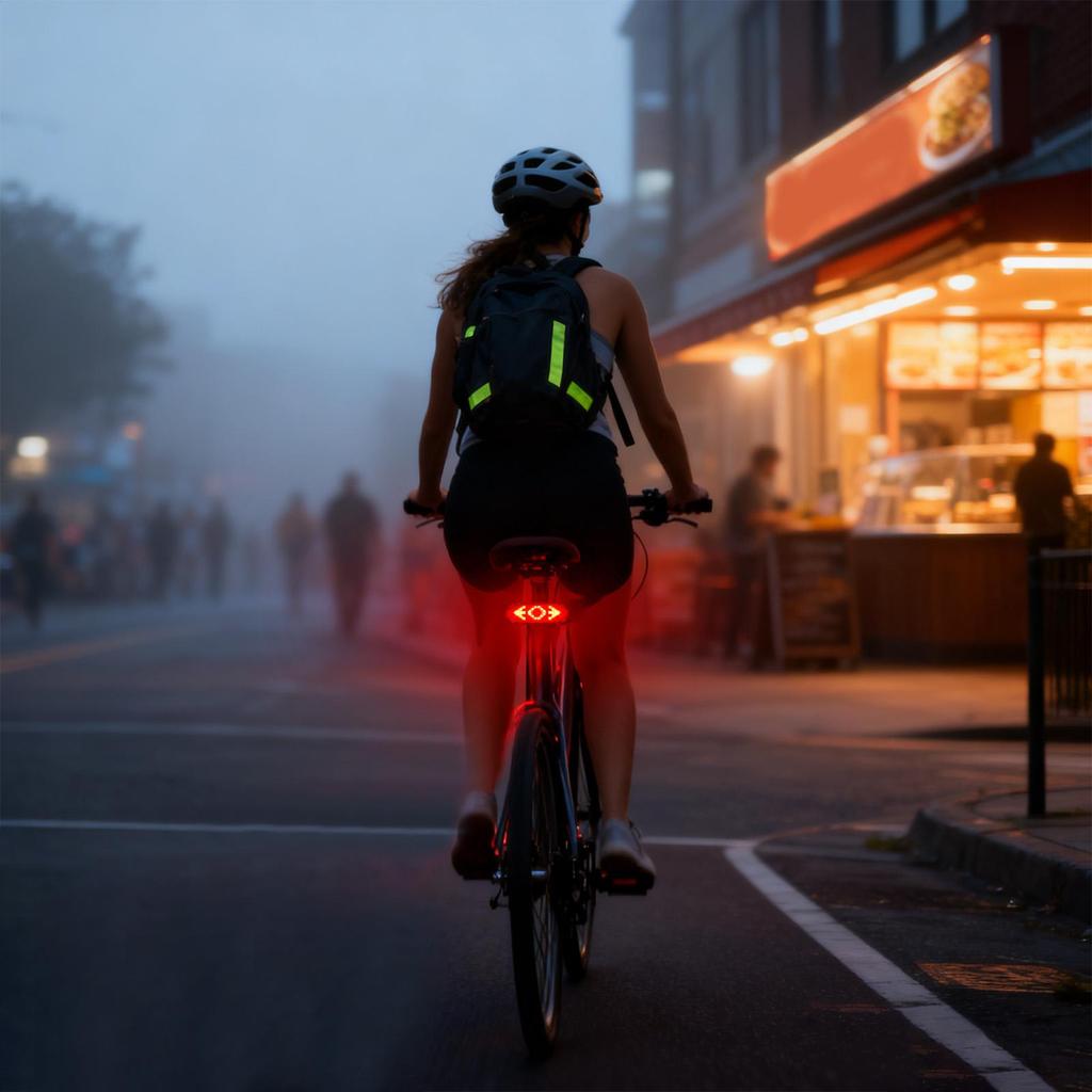 Bike Tail Light USB Back Sensing Light Cycling Brake Sensing Lamp for Scooter Bike Mountain Road Daily Commuting Trip Outdoor