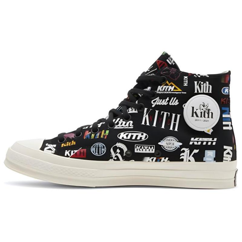 

KITH x Converse Chuck Taylor All Star 1970s Comfortable & Versatile High Top Espadrilles Unisex Black 37.5