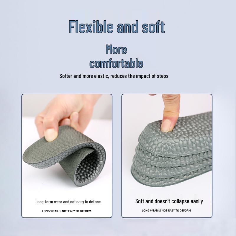 Unisex EVA Popcorn Insoles: Soft, Elastic, Shock Absorbing, Breathable, Pressure Resistant, Invisible, Full Coverage for Casual Wear