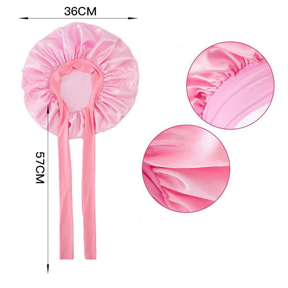 Double Layer Hair Cap For Sleeping Bonnets For Women Round Haircare Women Headwear Night Hat Reversible Head Cover