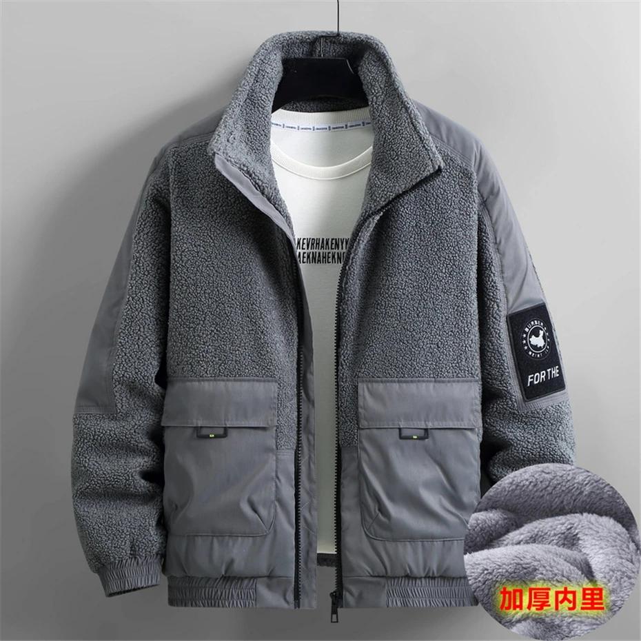 Polar Fleece Jacket Men Winter Thcik Warm Fleece Jacket Coat Plus Fashion Casual Polar Fleece Coat Male