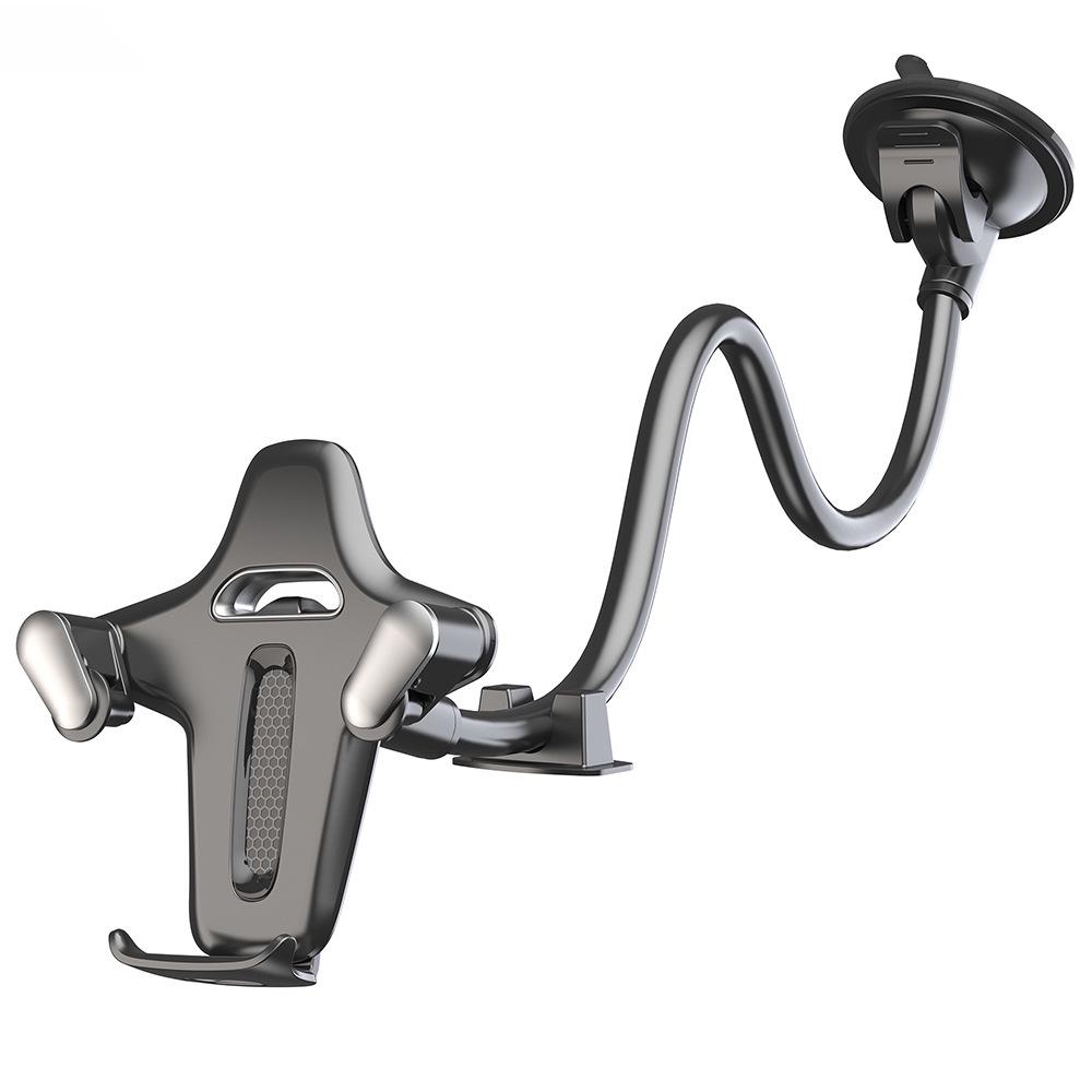 

Multi-Functional Suction Cup Windshield Phone Holder with Extended Soft Hose for Cars, Trucks, Vans, and Buses