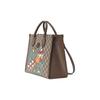 Gucci X Disney Print z Kaczorem Donaldem Duża Pojemność Płócienna i Skórzana Torba Tote Męskie Torby Tote Heban 648134-2N0AT-8679