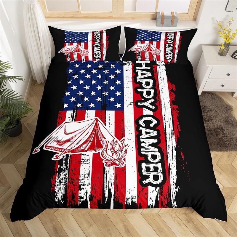 Camping Duvet Cover Galaxy Comforter Cover Microfiber Farmhouse Style Bedding Set King For Boys Girl Camper Lovers Birthday Gift