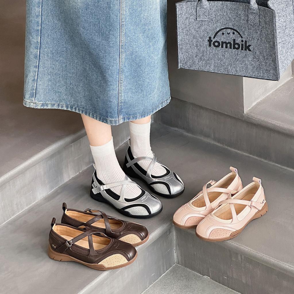 Cross-band ballet training shoes for women's new breathable hollow shallow mouth single shoes versatile casual Mary Jane shoes for women