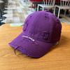 Couple retro old ripped baseball hat men's and women's tide street personality versatile soft top sunshade cap