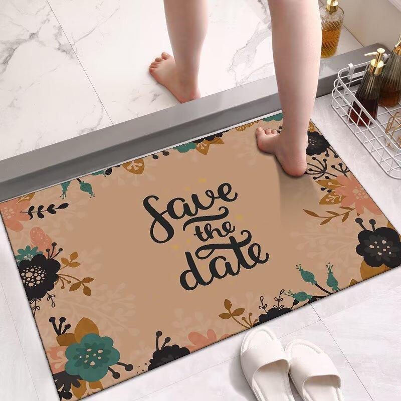 

Коврик для пола в туалет из диатомовой земли, коврик для ванной комнаты, впитывающий коврик у двери, быстросохнущий, бытовой, мягкий, нескользящий коврик для ног 40x60cm15.7x23.6in