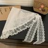 Multipurpose Lace Head Scarf Embroidered Floral Pattern Neck Scarf Lace Kerchief  Beach Wear
