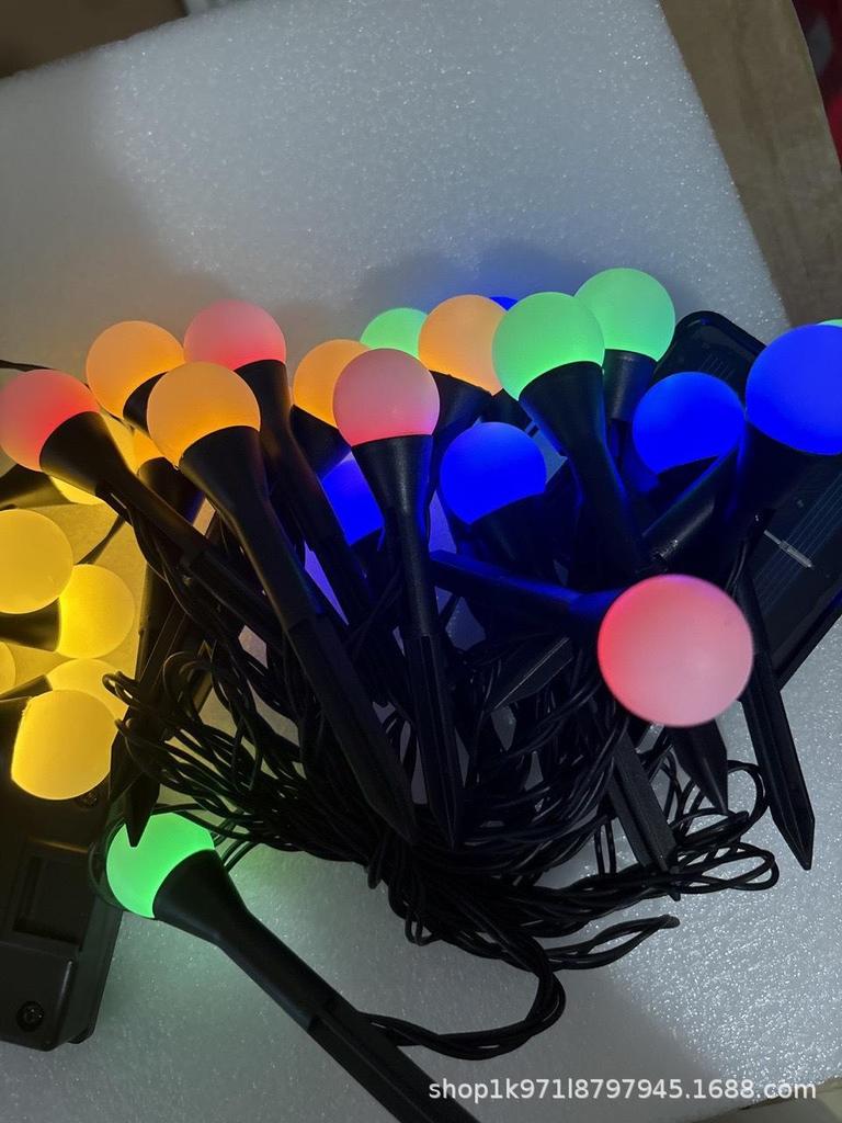 Outdoor Waterproof LED Solar Bubble Ball String Lights for Garden and Courtyard Décor