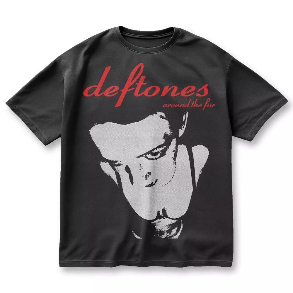 Deftones Around The Fur T-Shirt Black Band Unisex Women's Summer Street Harajuku t shirts
