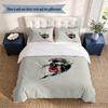 BJK FC 3‑Piece Bedding Set Soft Microfiber Duvet Cover Pillowcases Comfortable Bed Linen for Bedroom Decoration