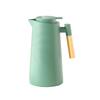 Nordic Thermos Pot with Wooden Handle & Glass Liner, Large-Capacity Hot Water/Coffee Kettle, Printable Design Gift.
