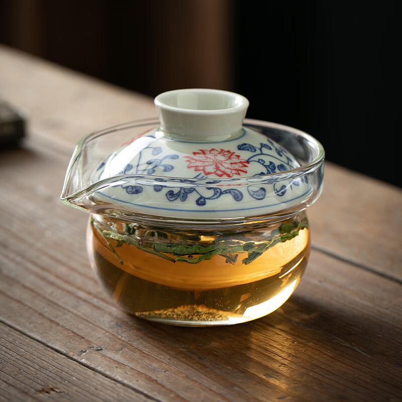 

Blue and White Porcelain Hand-Grip Teapot & Gaiwan Set