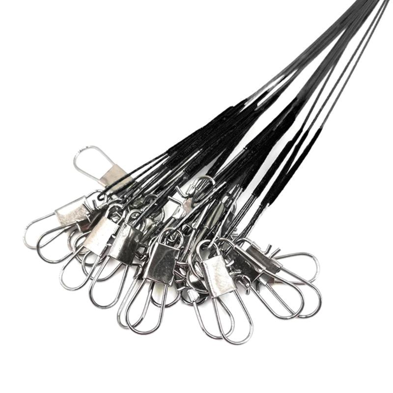 Fishing Tackle Lures Hook Fishings Tackle Leader Steel Belt Swivels Buckled Set