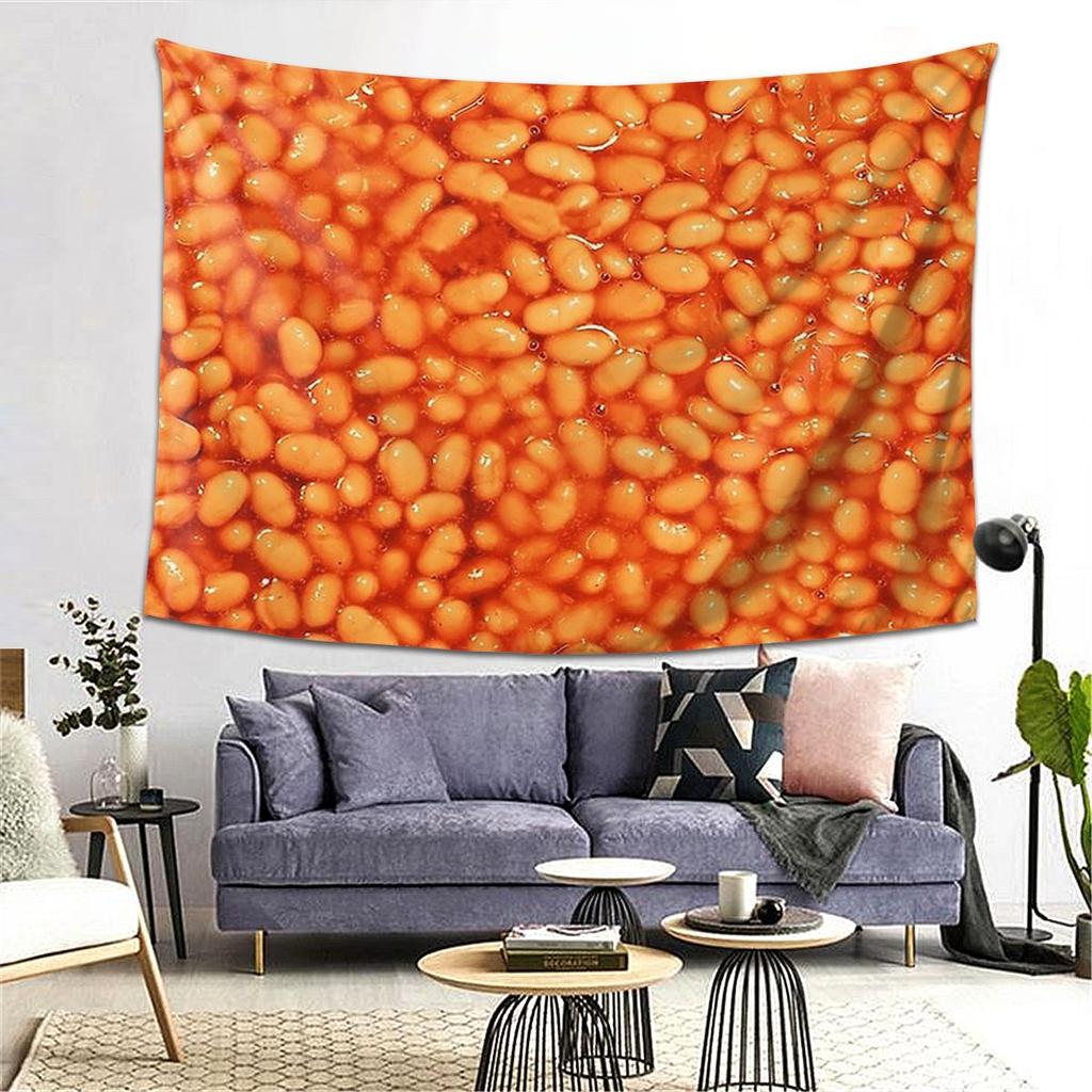 Beans In Things Pattern Tapestry Decor Art Aesthetic Tapestries for Living Room Bedroom Home Wall Cloth Wall Hanging