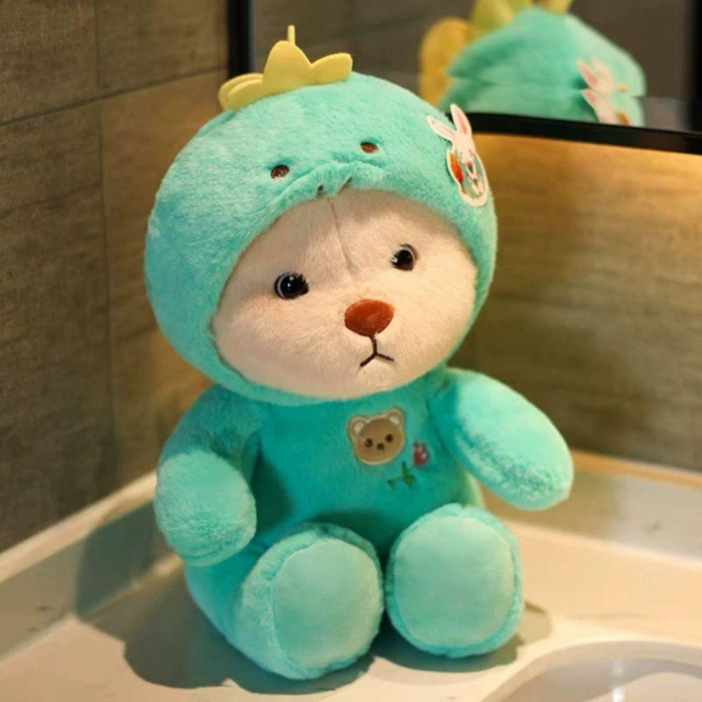 PP Cotton Dinosaur Bear Plush Toy Dressed Transformed Into Bear Doll  Home Decor