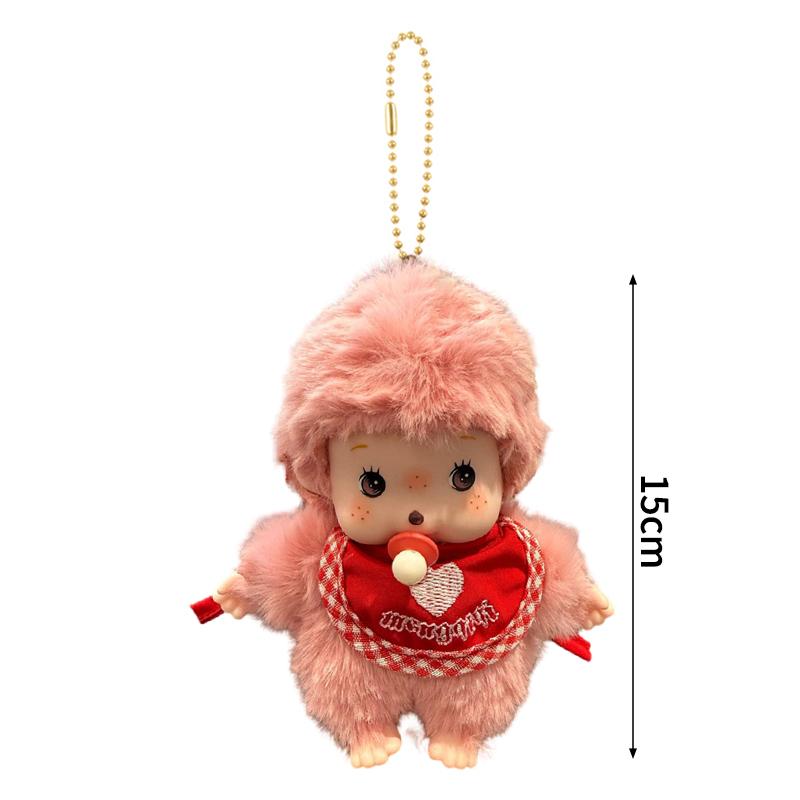 Plush Monchichi Pendant Cartoon Doll Toy Bag Pendant 20cm Monchhichi Dress Up Doll Children'S Birthday Gift Plush Toy Party Gift