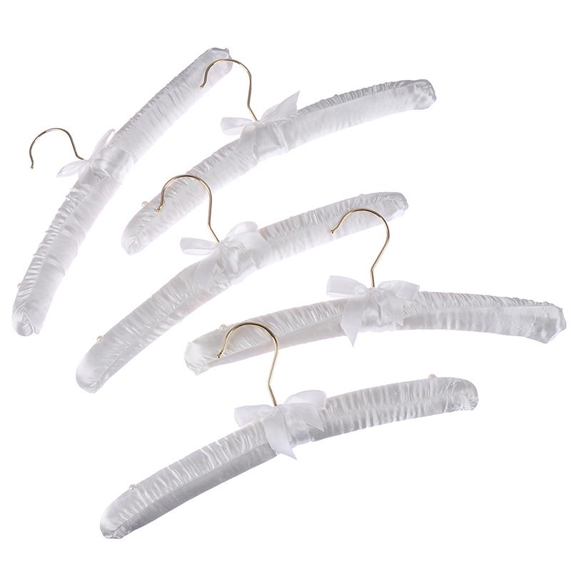 5X Clothes Hangers Satin Padded Luxury Soft Coat Hanger