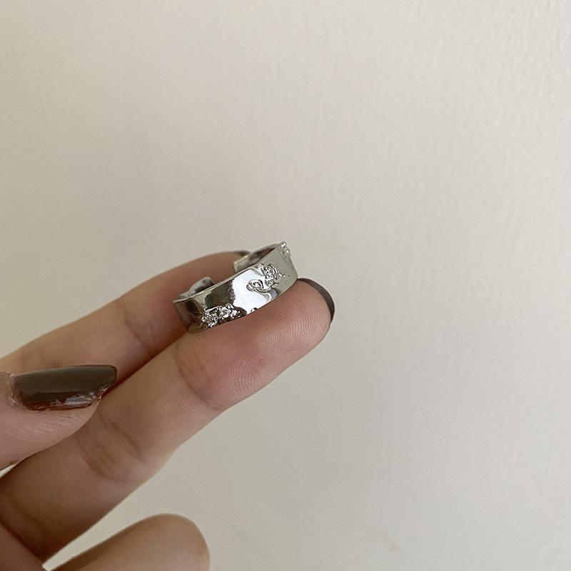 

Contemporary Ring Copper For Women Stylish Dark Aesthetic Adjustable Size With Geometry Elegant J3200 Wide