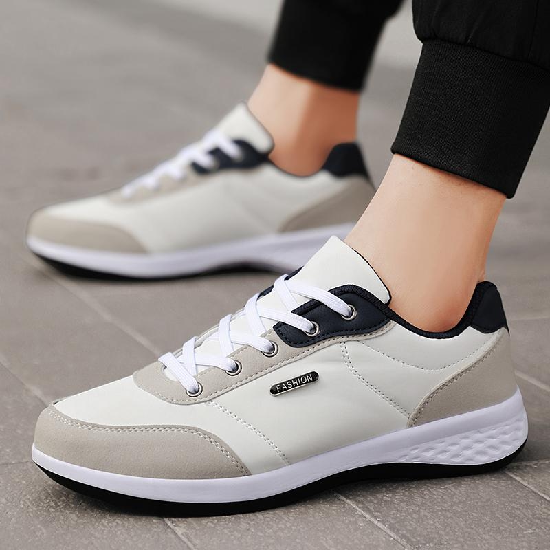 Men Shoes Sneakers PU Leather Trend Casual Shoes Fashion Breathable Leisure Male Sneakers Non-Slip Footwear Men Vulcanized Shoes