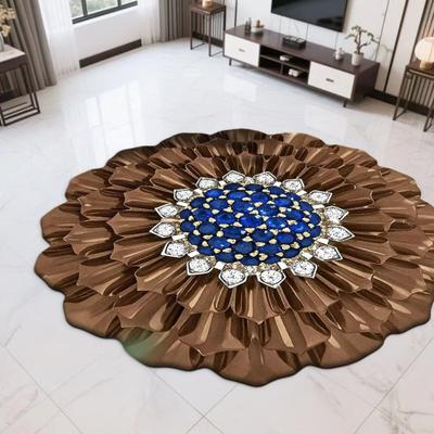 Vloerkleed Grote Maat Antislip Bloemen Pluche Tapijt met 3D Visueel Effect Gemakkelijk Onderhoud Vloerkleed Woonkamer Badkamer Keuken Decor