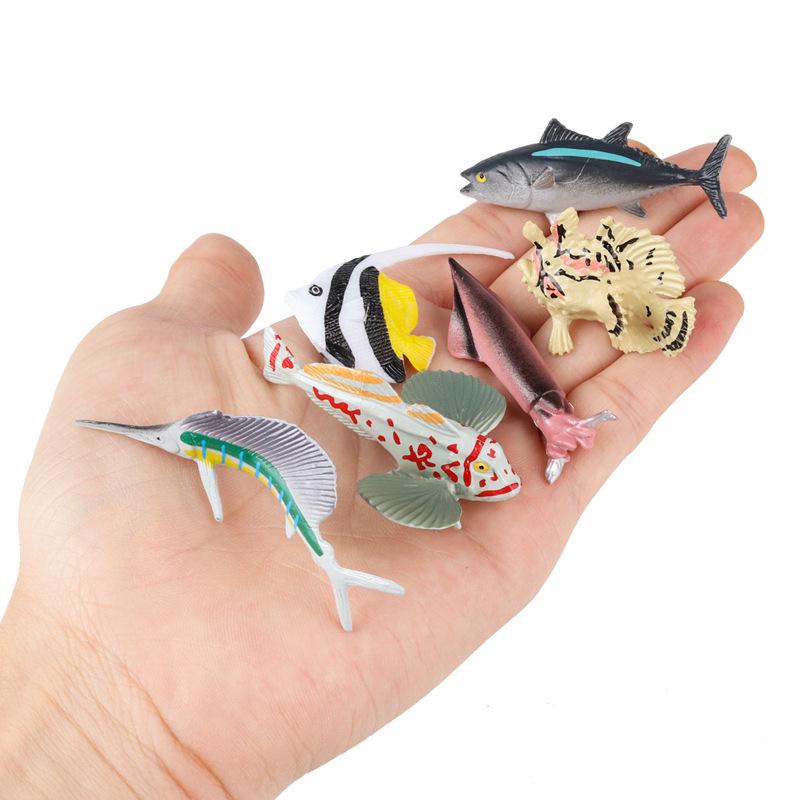 Cognitive Marine Animal Model: Tuna, Mackerel, Squid, Greenfin, and Striped Fish School