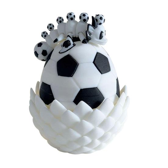 Flexible Sports Ball Dragon And Egg, Articulated Dragon Fidget Toy, 3D Printed Egg with Winged Dragon Inside, Stress Relief Desk Toy
