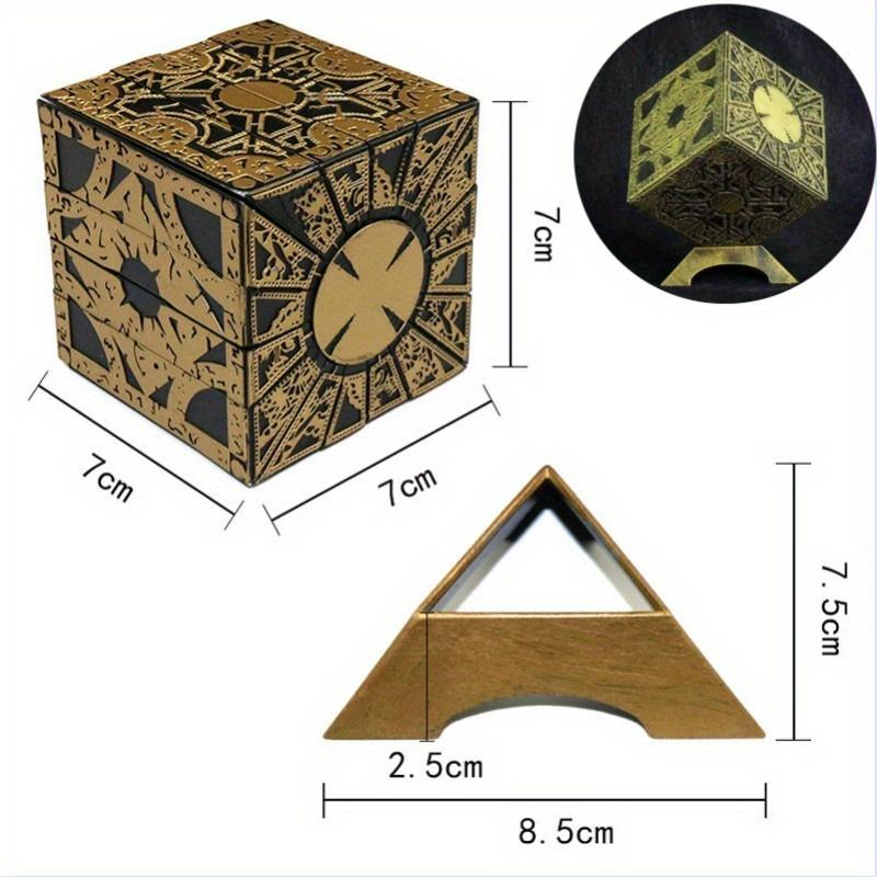 Hot Sale 1:1 Hellraiser Puzzle Box Moveable Lament Horror Terror Figures Film Serie Cube Fully Pinhead Prop Figurine Toy