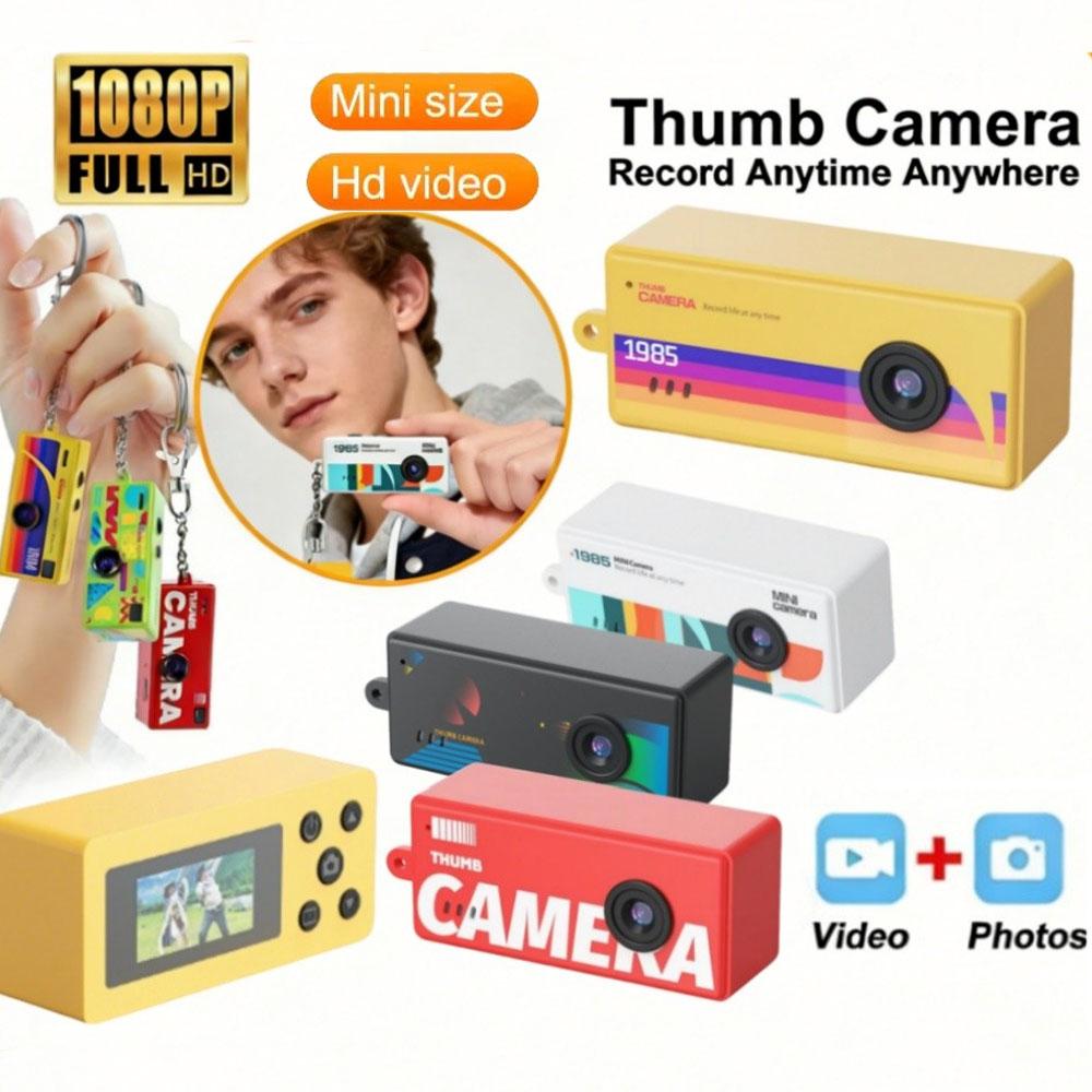 Mini Retro Thumb Keychain Camera 1080P Video Recording CCD Digital Camera 0.96Inch Portable Charmer Small Camcorder With Flash Support TF Card G6 X7