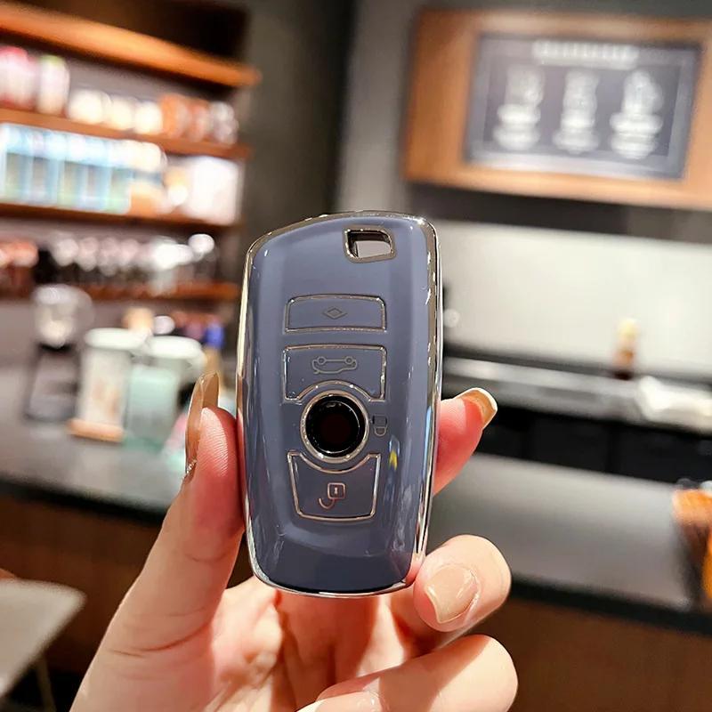 

Чехол для ключей из ТПУ для BMW Series 5 F30 F10 F18 X3 X4 F06 F02 M3 M5 серый