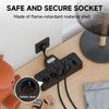 European standard multi socket lighting power socket, made of PC fire-resistant and flame-retardant material, equipped with small night lights
