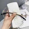 2023 Trendy Korean Style Rhinestone Slim Sunglasses for Women - UV Protection