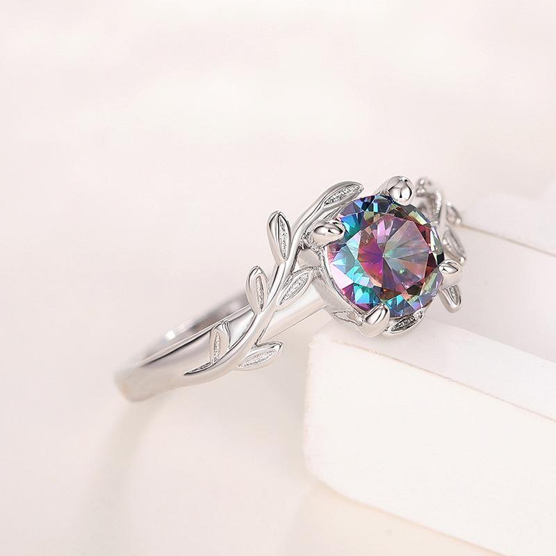 Lindon Klassischer Zirkonring aus Kupferlegierung, Damenschmuck, Hochzeitsversprechen, Partygeschenk