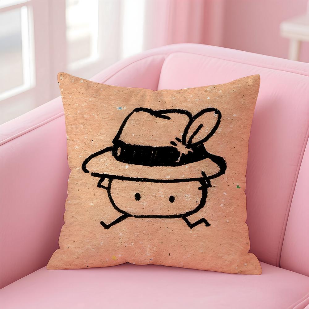 

JJunimo Cushion Cover Pillow Case Soft Friendly Fabric Concealed Zipper 30X30cm
