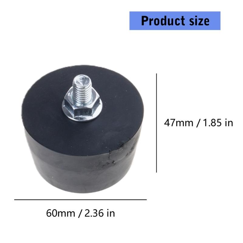 Wytrzymałe Stopki Zamienne do Kompresora Powietrza Zestaw 4 szt. Antypoślizgowa Gumowa Podstawa Ze Śrubami i Nakrętkami do Redukcji Wibracji w Przemysłowych Urządzeniach Pneumatycznych