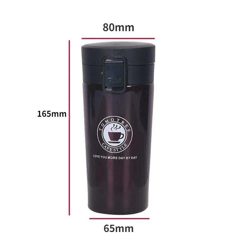 Stainless Steel Travel Thermal Mug Leak-Proof Thermos Bottle Vacuum Flask Insulated Cups One Button Open