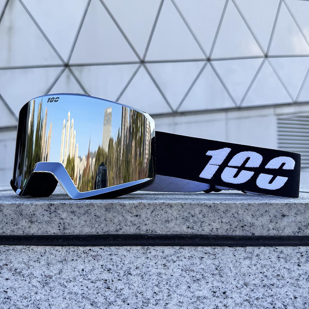 Magnetické lyžařské brýle Dvouvrstvé HD sklo Lyžování Proti zamlžování UV400 Snowboardové brýle Muži Ženy Lyžařské brýle Ochranné brýle