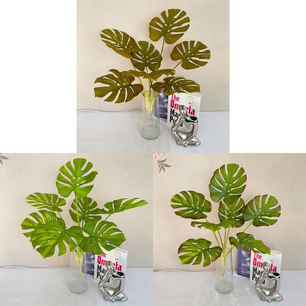 Artificial Green Plant Home Decor With Soft Silicone Leaves For Wedding And Photography Props