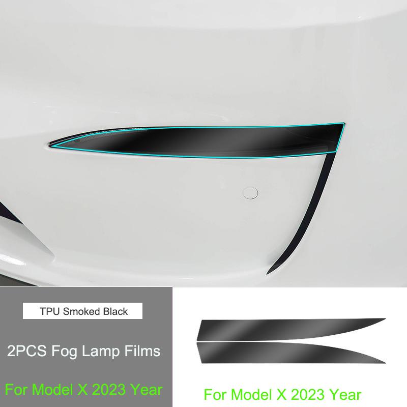 For Tesla Model X TPU Blackened Headlight Taillight Foglight Protective Film for Model S 2024 Black Color Changing Films