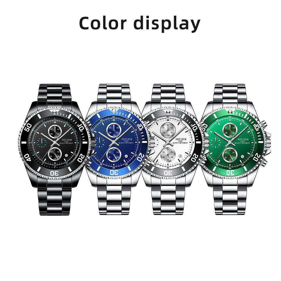 Fashion Business Men's Hands Military Men's Watch Multi-dial Men's Watch Quartz Watch Stainless steel watch