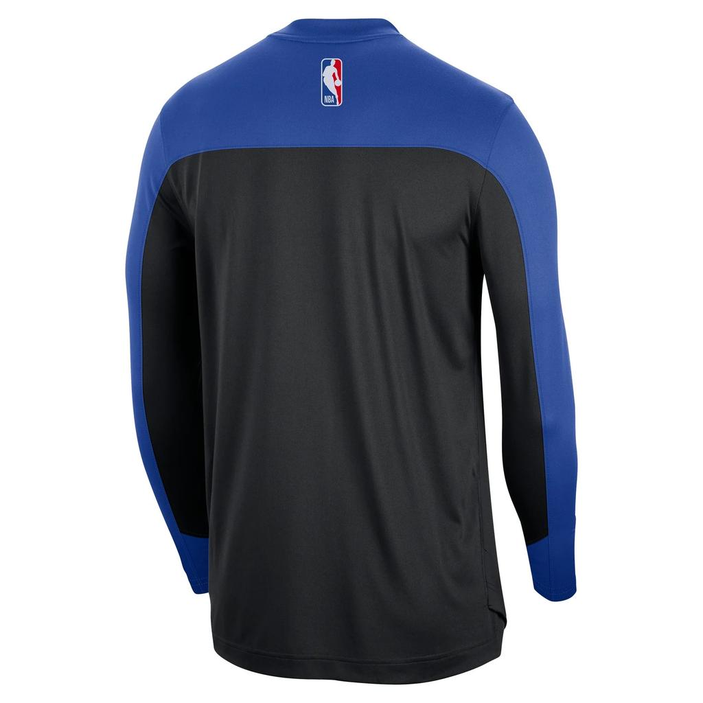 Nike X NBA Dallas Mavericks Colorblock Pregame Fashionable Letter Long Sleeve T-Shirt Unisex Tops Black FV1635-480