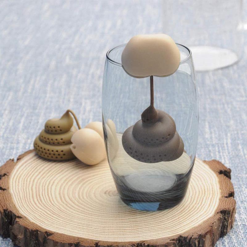 Lazy Person's Poop Tea Infuser: Novelty Butt-Shaped Tea Strainer for Leaf Brewing